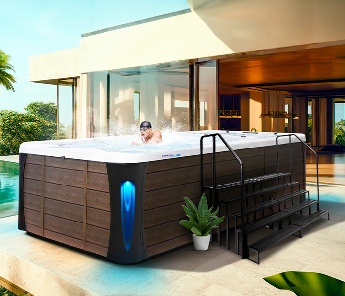 Calspas hot tub being used in a family setting - Blue Springs