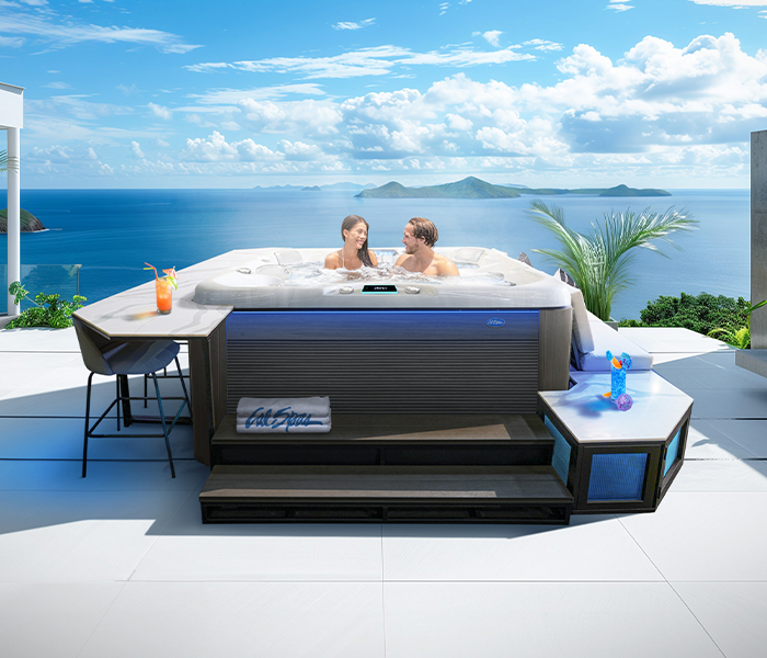 Calspas hot tub being used in a family setting - Blue Springs